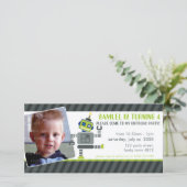 FOTO BIRTHDAY PARTIJ INVITE : robot danst 1L (Staand voorkant)