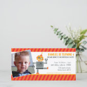 FOTO BIRTHDAY PARTIJ INVITE : robot danst 2L (Staand voorkant)