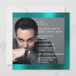 Foto Birthday Party Gray Blauwgroen Green VIP Meta Kaart