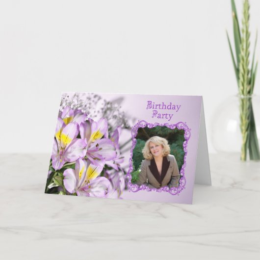 Foto Birthday party Invitation (Voorkant)