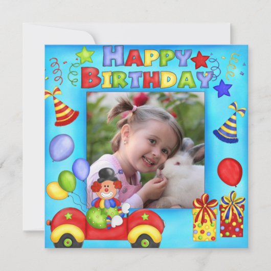 Foto: Birthday Party Invitation Kaart (Voorkant)