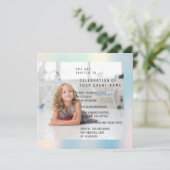 Foto Birthday Party Moeder Pearl Metallic Kaart (Staand voorkant)