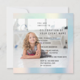 Foto Birthday Party Moeder Pearl Metallic Kaart