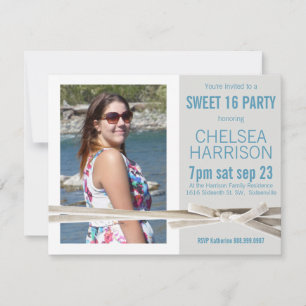 Foto Birthday Party, vers Sweet 16 Kaart