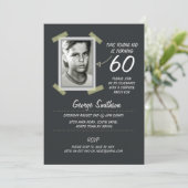 Foto Birthday  Style Chalk Invitation Kaart (Staand voorkant)