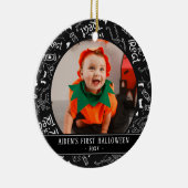 Foto: Black and White Baby's First Halloween Keramisch Ornament (Rechts)