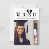 Foto Black Bow Afstuderen Aankondiging (Voorkant)