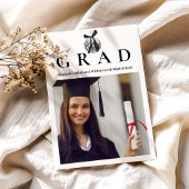 Foto Black Bow Disco Ball Graduation Party Aankondiging