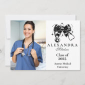 Foto Black Bow Nursing School Afstuderen Aankondiging (Voorkant)