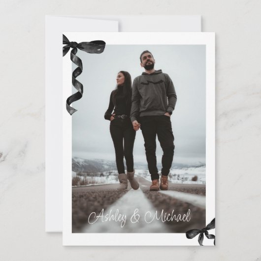 Foto Black Bow Sla de datum op Kaart (Achterkant)