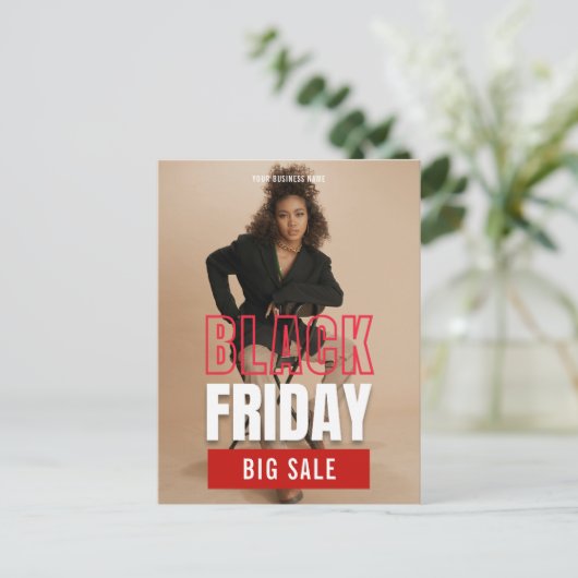 Foto Black Friday Big Sale Product Promo Briefkaart (Staand voorkant)