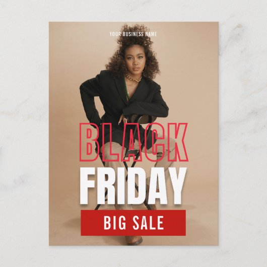 Foto Black Friday Big Sale Product Promo Briefkaart (Voorkant)