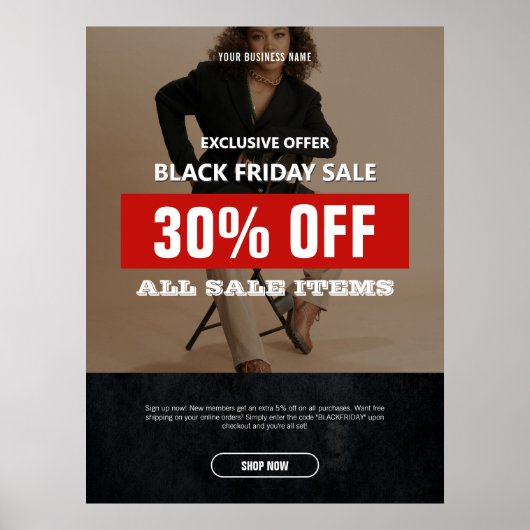 Foto Black Friday Sale Product Promo Poster (Voorkant)