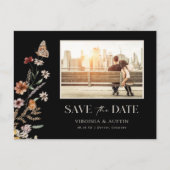 Foto Black Save the Date Briefkaart (Voorkant)
