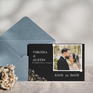 Foto Black Save the Date Briefkaart