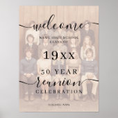 Foto Black Script Class 50th Reunion Welkom Poster (Voorkant)