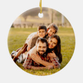 Foto Black String Lights Kerstfeest Keramisch Ornament (Achterkant)