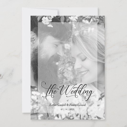 Foto: Black White Minimalist Vellum Effect (Voorkant)