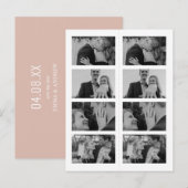 Foto Bladwijzer Blush Save the Date Invitation Uitnodiging Briefkaart (Voorkant / Achterkant)