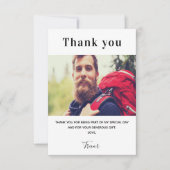 Foto blanke man bedankt je kaart (Voorkant)