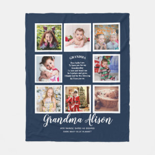Foto Blanket Grandma Poem Grandpa Family Tree Fleece Deken