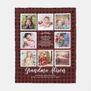 Foto Blanket Grandma Poem Grandpa Family Tree Fleece Deken