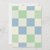 Foto Blauw en Groen Geboorteaankondiging Kaart (Achterkant)