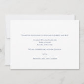 Foto Blauw handgeschreven Baby shower Hartelijk da Bedankkaart (Achterkant)