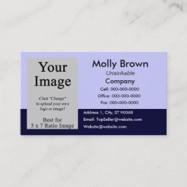 Foto Blauw Marine Blank Business Card Template Visitekaartje