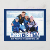 Foto blauw van de moderne pretserie briefkaart (Voorkant)