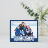 Foto blauw van de moderne pretserie briefkaart (Staand voorkant)