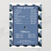 Foto: Blauw White Rock Background Quote Programmakaart (Achterkant)