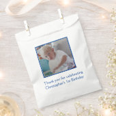 Foto Blauw Wit Verjaardag Favor Bag Bedankzakje (Geknipt)