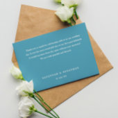 Foto Blauw Zee Zomerbruiloft Bedankkaart