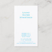 Foto Blauw Zwart Bijbel Quote Water Custom Visitekaartje (Achterkant)