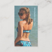 Foto Blauwe Bikini Koffie Drive-Thru Loyalty Kaart (Voorkant)