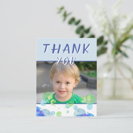 Foto: Blauwe bubbels Kinderen van Birthday (Staand voorkant)