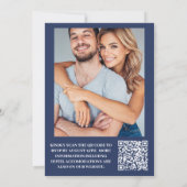 Foto Blauwe Periwinkle Wildbloemen Bruiloft Kaart (Achterkant)