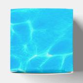 Foto: Blauwe poolwaterreflecties Bedankdoosjes (Bovenkant)