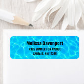 Foto: Blauwe poolwaterreflecties Etiket (Insitu)