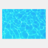 Foto: Blauwe poolwaterreflecties Inpakpapier Vel (Voorkant 2)