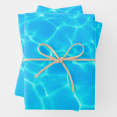 Foto: Blauwe poolwaterreflecties Inpakpapier Vel (In situ)