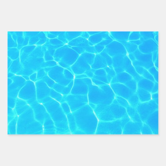 Foto: Blauwe poolwaterreflecties Inpakpapier Vel (Voorkant)