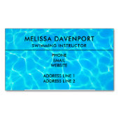 Foto: Blauwe poolwaterreflecties Magnetisch Visitekaartje (Voorkant)