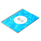 Foto: Blauwe poolwaterreflecties Notitieboek (Linkerzijde)