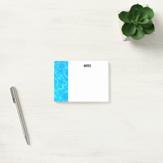 Foto: Blauwe poolwaterreflecties Post-it® Notes (Kantoor)