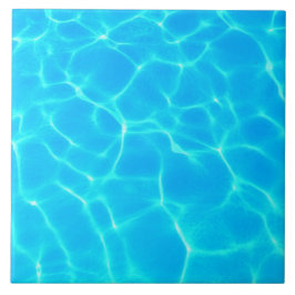 Foto: Blauwe poolwaterreflecties Tegeltje