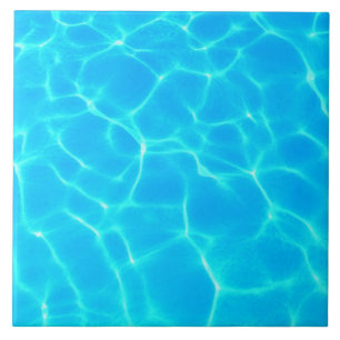 Foto: Blauwe poolwaterreflecties Tegeltje
