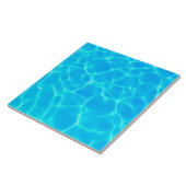Foto: Blauwe poolwaterreflecties Tegeltje (Zijkant)