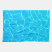 Foto: Blauwe poolwaterreflecties Theedoek (Horizontaal)